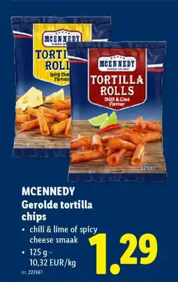 Lidl Mcennedy gerolde tortilla chips aanbieding