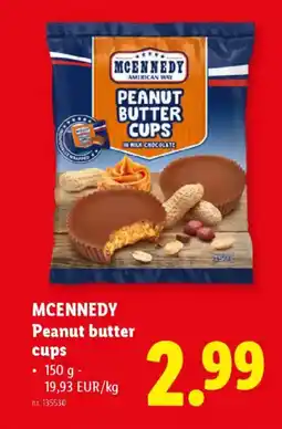 Lidl Mcennedy peanut butter cups aanbieding