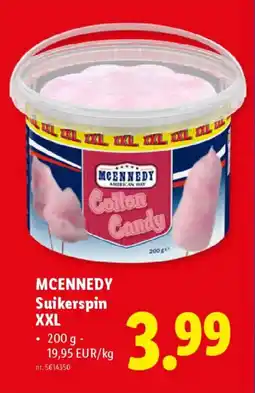 Lidl Mcennedy suikerspin XXL aanbieding