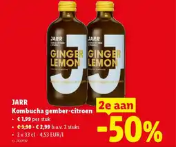 Lidl Jarr kombucha gember citroen aanbieding