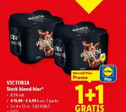 Lidl Victoria sterk blond bier aanbieding
