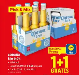 Lidl Corona bier 0,0% aanbieding