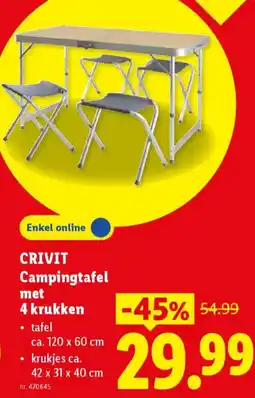 Lidl Crivit campingtafel aanbieding