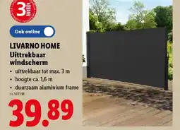 Lidl Livarno home uittrekbaar windscherm aanbieding