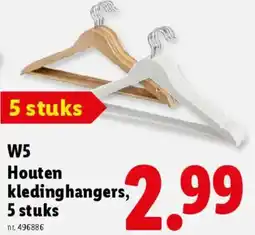 Lidl W5 houten kleding hangers aanbieding