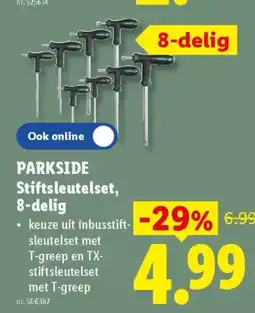 Lidl Parkside stiftsleutelset delig aanbieding