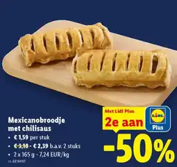 Lidl Mexicanobroodje met chilisaus aanbieding