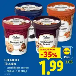 Lidl Gelatelli ijsbeker aanbieding