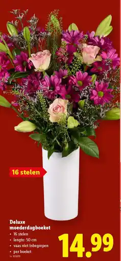 Lidl Deluxe moederdagboeket aanbieding