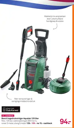 Karwei Bosch hogedrukreiniger Aquatak aanbieding