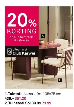 Karwei Tuintafel Luna aanbieding