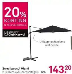 Karwei Zweefparasol miami aanbieding