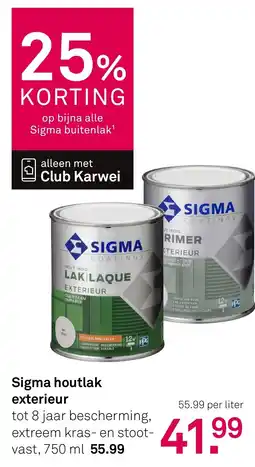Karwei Sigma houtlak exterieur aanbieding