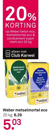 Karwei Weber metselmortel eco aanbieding