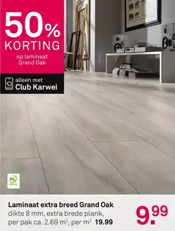Karwei Laminaat extra breed grand oak aanbieding