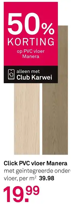 Karwei Click PVC vloer Manera aanbieding