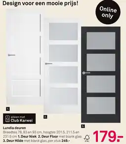 Karwei Lundia deuren aanbieding