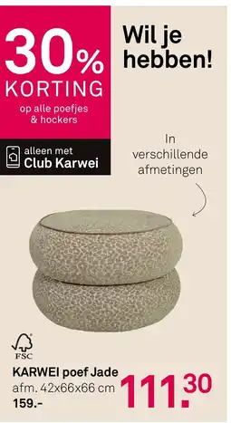 Karwei KARWEI poef Jade aanbieding