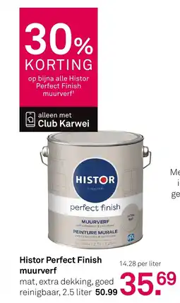 Karwei Histor perfect finish muurverf aanbieding