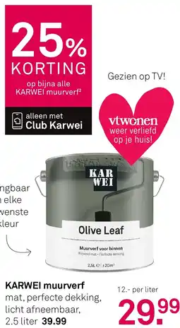 Karwei Karwei muurverf aanbieding