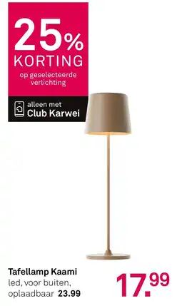 Karwei Tafellamp kaami aanbieding