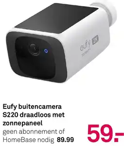 Karwei Eufy buitencamera s220 draadloos met zonnepaneel aanbieding