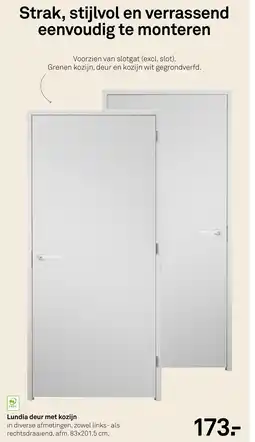 Karwei Lundia deur met kozijn aanbieding