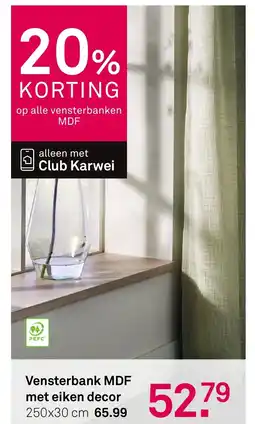 Karwei Vensterbank mdf met eiken decor aanbieding
