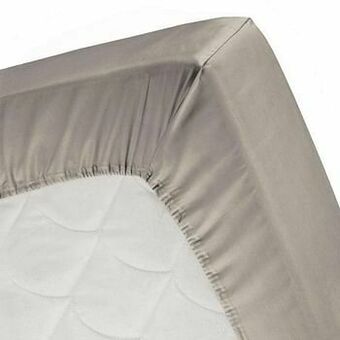 Leen Bakker Cinderella hoeslaken - taupe - 160x200 cm - Leen Bakker aanbieding