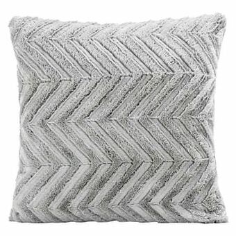 Leen Bakker Sierkussen Monica - grijs - 45x45 cm - Leen Bakker aanbieding