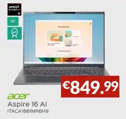 Selexion Acer aspire 16 AI ITACA1661MR6H9 aanbieding