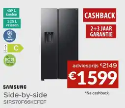 Selexion Samsung Side-by-side S1RS70F66KCFEF aanbieding