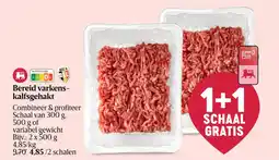Delhaize Bereid varkens kalfsgehakt aanbieding