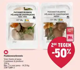 Delhaize Paddenstoelenmix voor risotto of pasta aanbieding