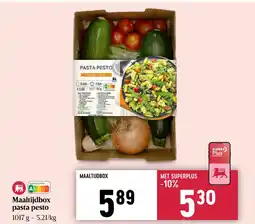 Delhaize Maaltijdbox pasta pesto aanbieding