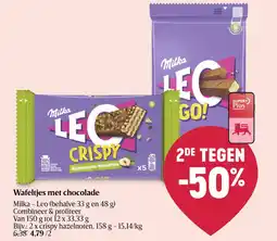 Delhaize Wafeltjes met chocolade aanbieding
