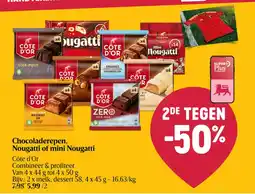 Delhaize Côte d'Or Chocoladerepen, Nougatti of mini Nougatti aanbieding