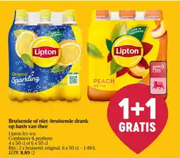 Delhaize Bruisende of niet bruisende drank op basis van thee lipton ice tea aanbieding