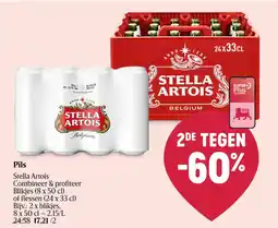 Delhaize Pils stella artois aanbieding
