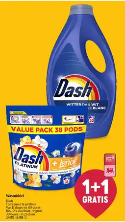 Delhaize Wasmiddel dash aanbieding