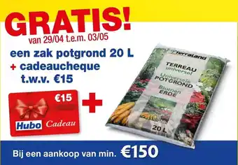 Een zak potgrond + cadeaucheque