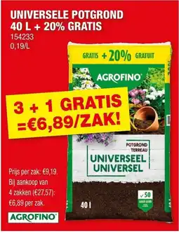 Hubo Universele potgrond aanbieding
