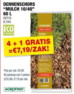 Hubo Dennenschors mulch 10/40 aanbieding