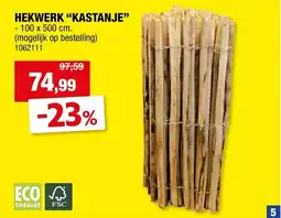 Hubo Hekwerk kastanje aanbieding
