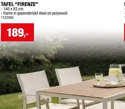 Hubo Tafel firenze aanbieding