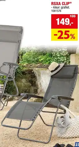 Hubo Relaxstoel RSXA clip aanbieding