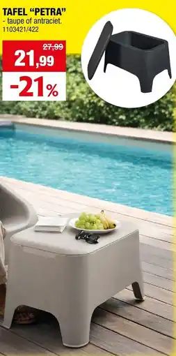 Hubo Tafel petra aanbieding