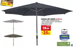 Hubo Parasol met hendel aanbieding