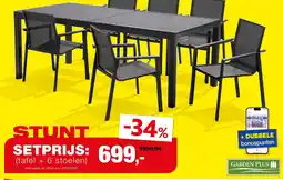 Hubo Tafel windsor en stoel milton aanbieding