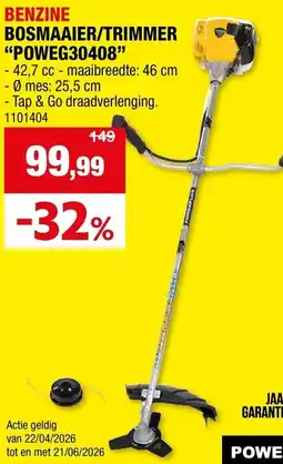 Hubo Benzine bosmaaier/trimmer POWEG30408 aanbieding